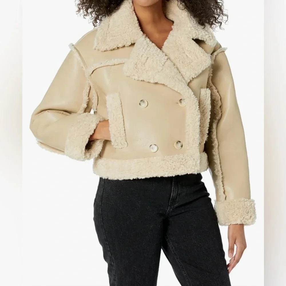Area Stars Aurora Faux Shearling Bomber Jacket Women’s Size Large